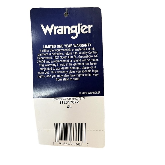 NWT Wrangler Mens Plaid Print Long Sleeve Snap  Wester Shirt Size XL - Picture 6 of 9